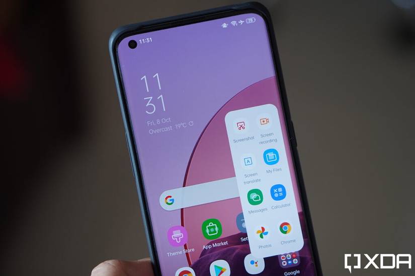 Sidebar on ColorOS 12