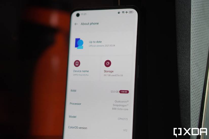 ColorOS 12 about phone