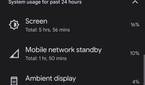 Google Pixel 6 Pro battery stats 2
