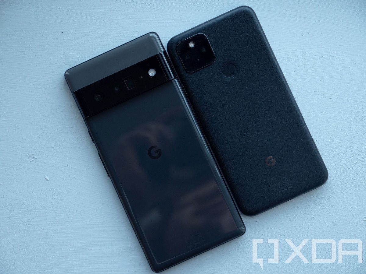 Google Pixel 6 Pro beside the Pixel 5