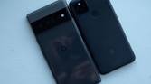 Google Pixel 6 Pro beside the Pixel 5