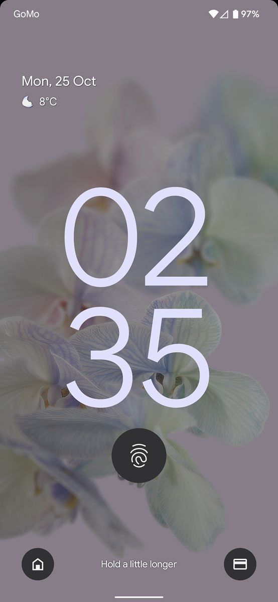 Google Pixel 6 Pro lockscreen