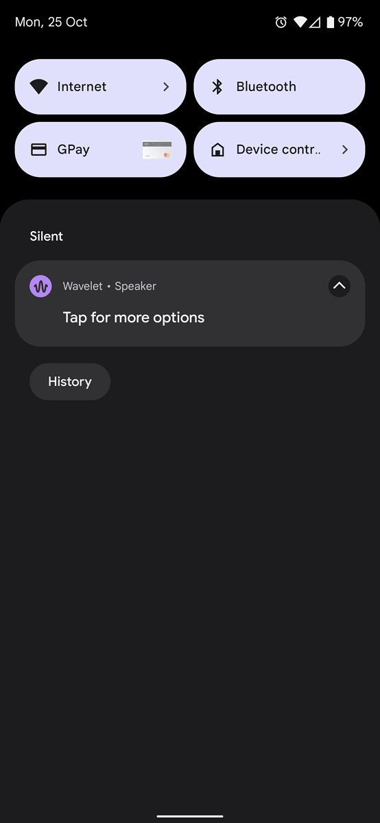 Google Pixel 6 Pro quick settings