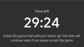 Game trial countdown timer