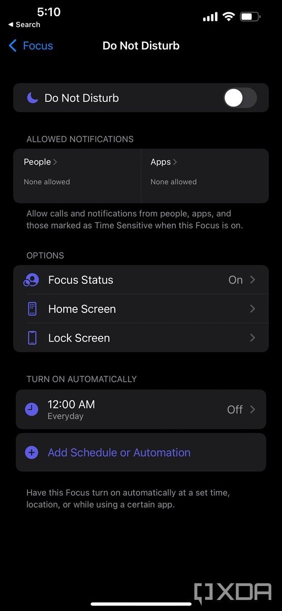 Focus mode in iOS 15