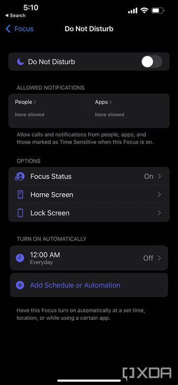 Focus mode in iOS 15