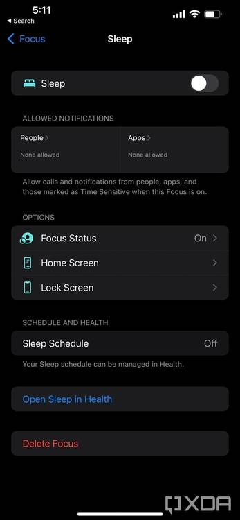 Focus mode in iOS 15