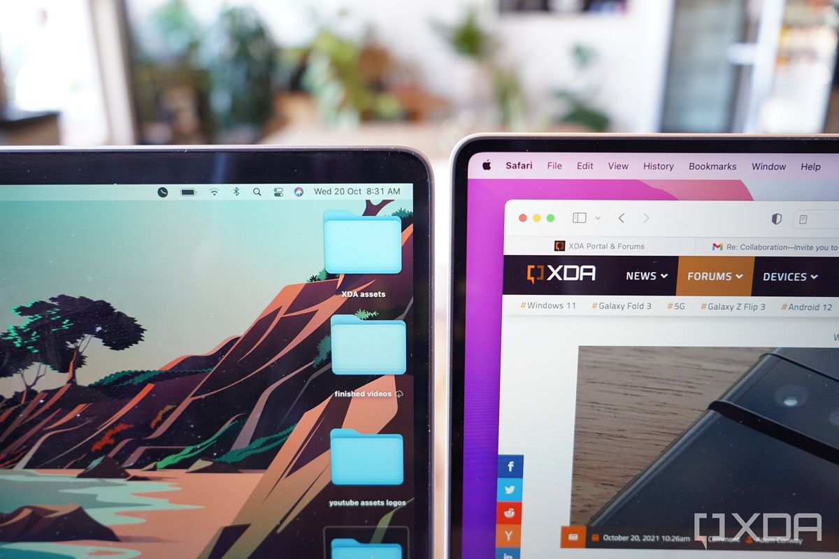 MacBook status bars