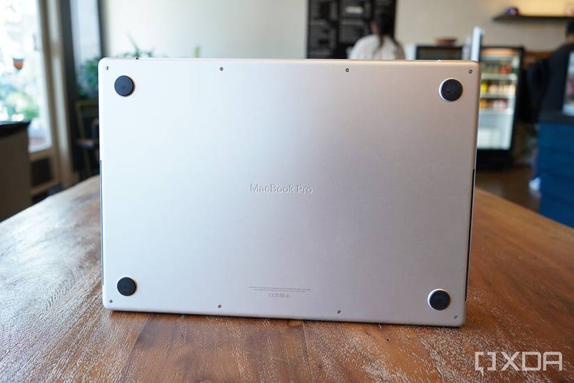 The bottom of the 2021 MacBook Pro 16.