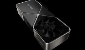 RTX 3090 graphics card on a black background