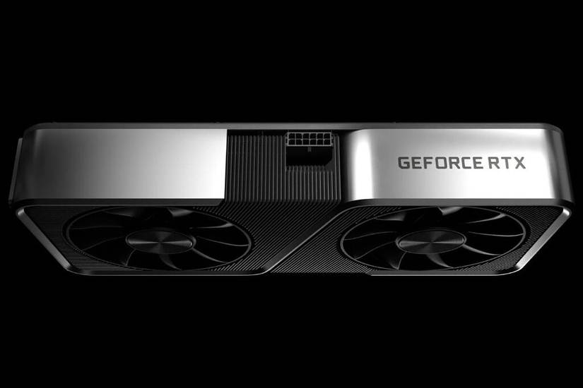 Nvidia RTX 3070 GPU with a black background