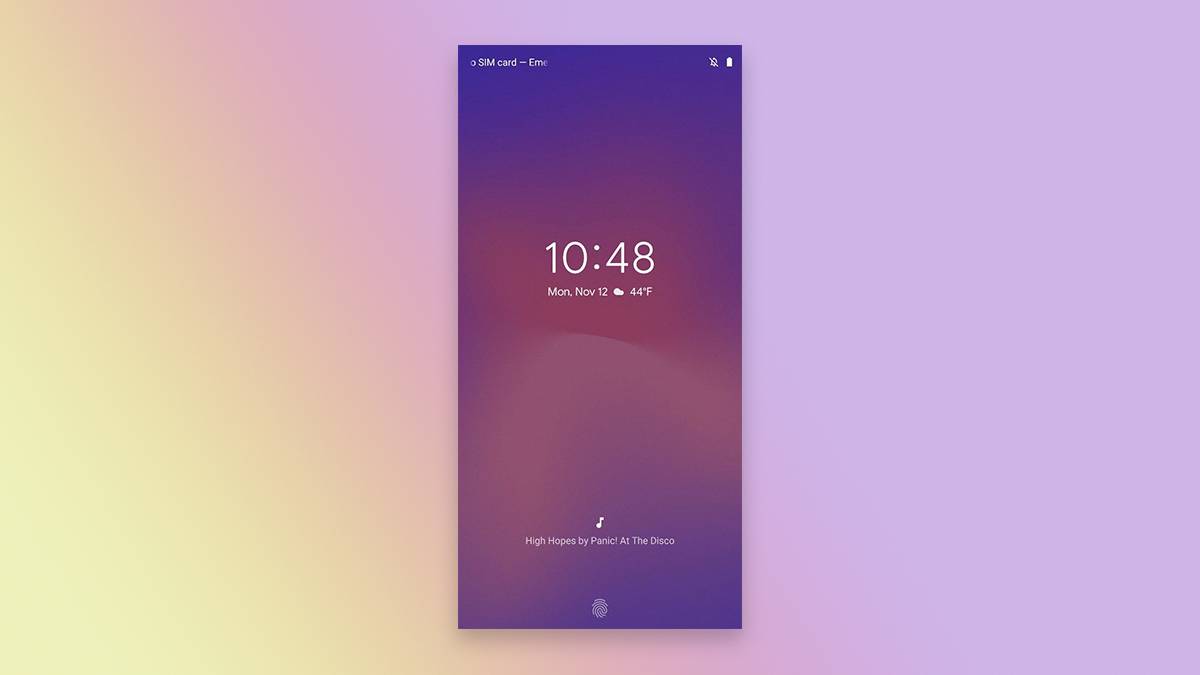 Pixel 3 XL Now Playing screenshot on gradient background