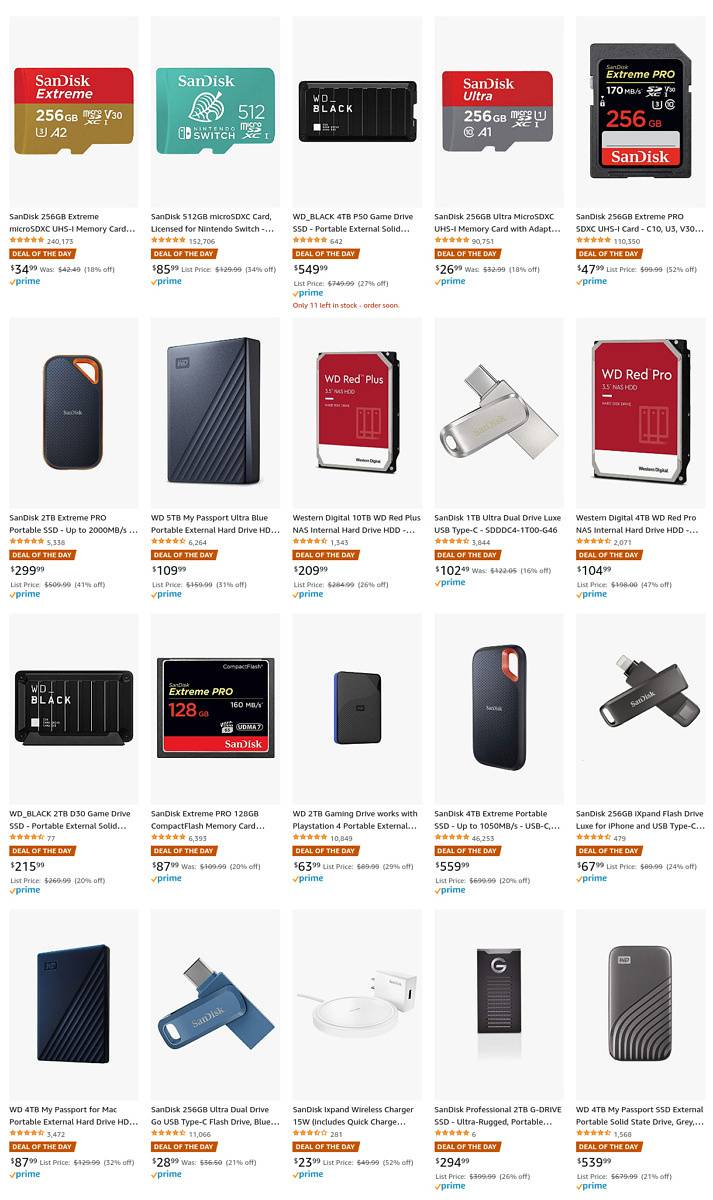 Today only: SanDisk SD cards, SSDs, flash drives, and more are on sale