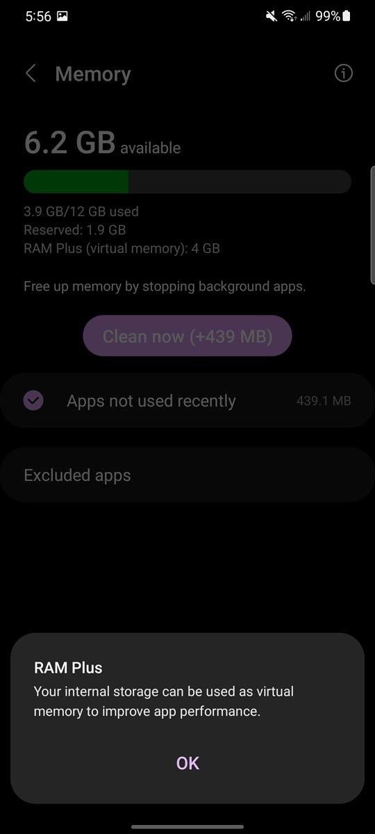 virtual ram part 1 one ui 4