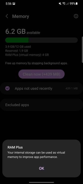 virtual ram part 1 one ui 4