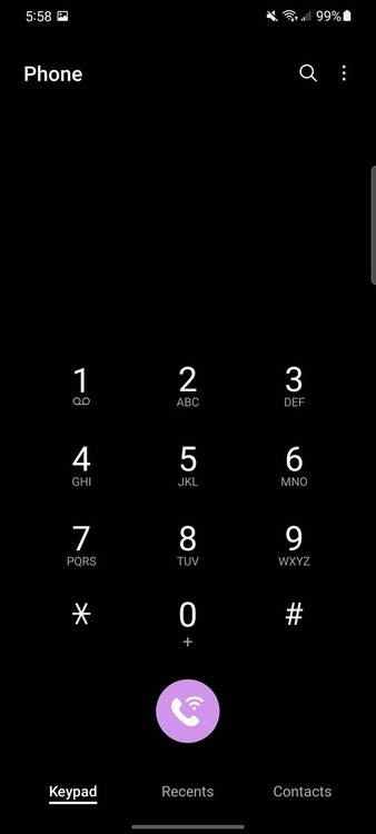 Phone app color theme in One UI 4.0