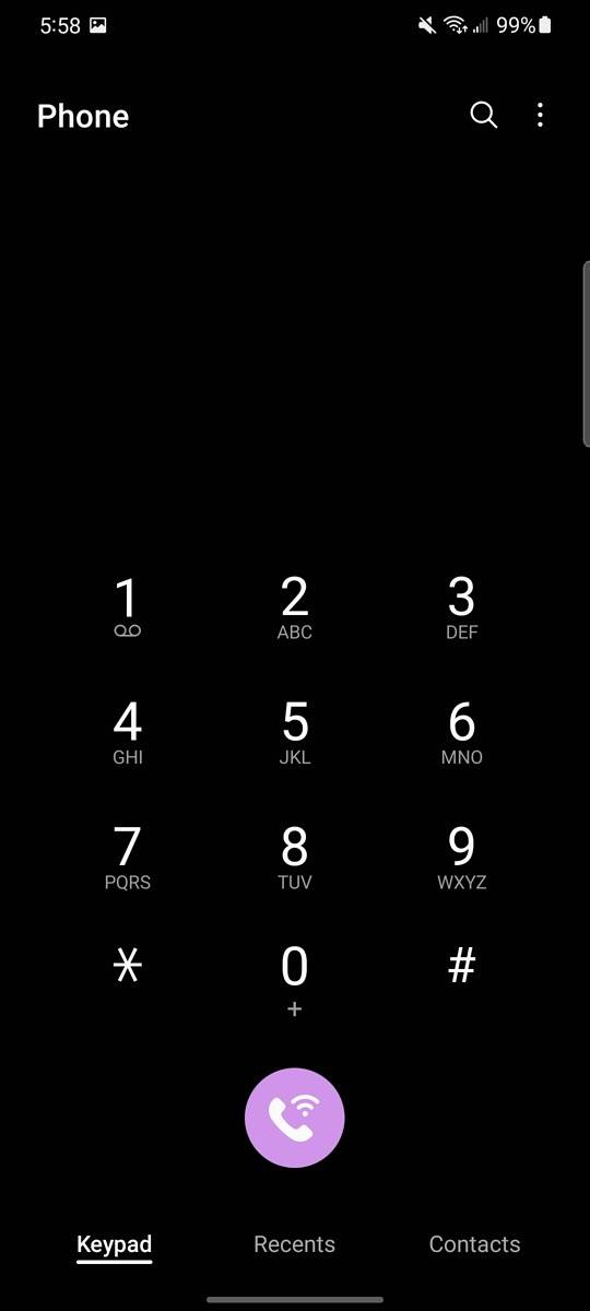 Phone app color theme in One UI 4.0