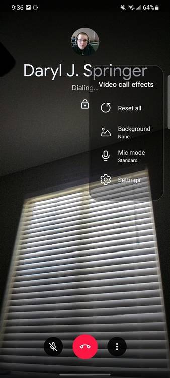 Video calling menu one ui 4