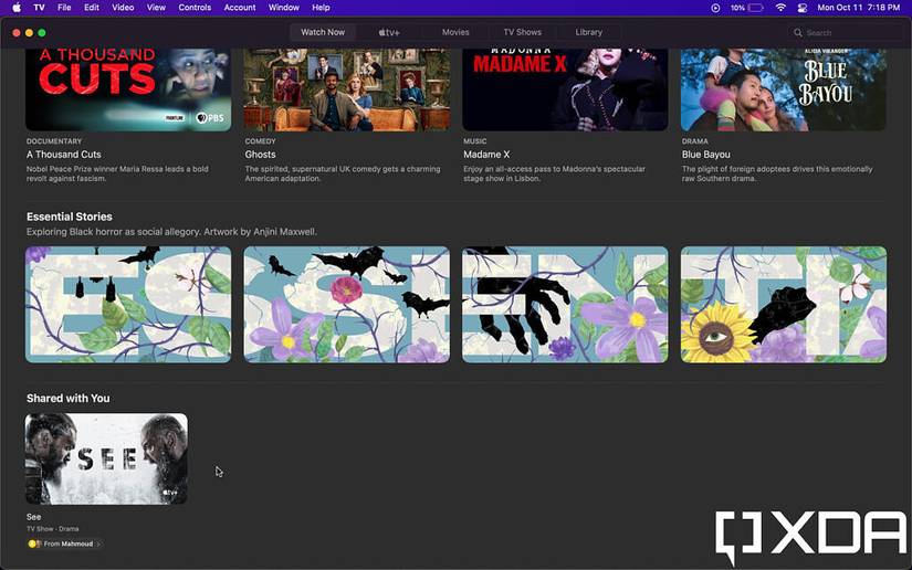 Shareplay on macos 12 in tv app