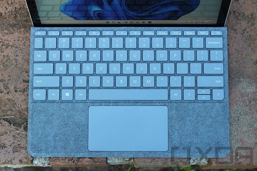 Top down view of Surface Go 3 keyboard