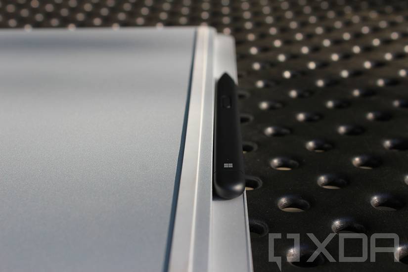 Pen stored under Surface Laptop Studio
