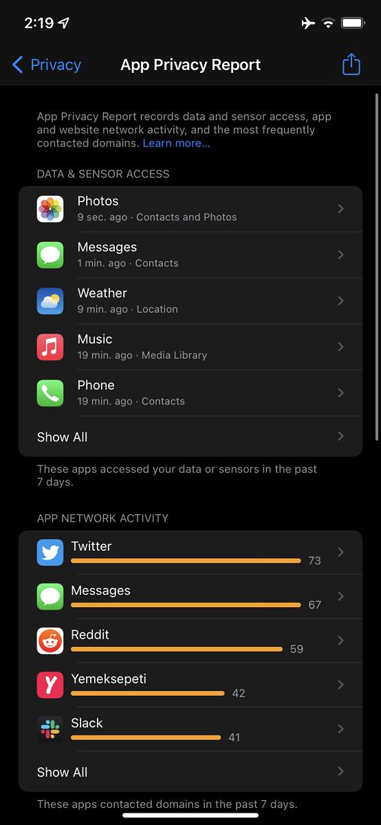 app privacy report 15.2 1