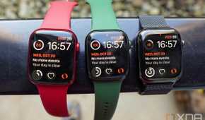 Apple Watch Series 7 in three different bands and versions