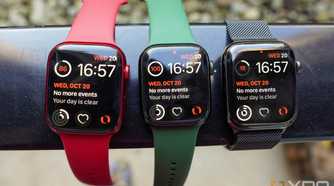 Apple Watch Series 7 in three different bands and versions