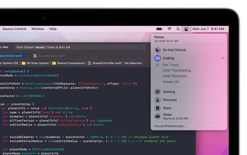 focus on macos 12 monterey