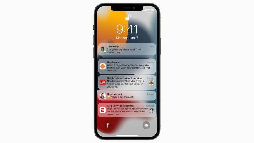 iOS 15 notifications.