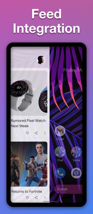 Action Launcher Feed integration