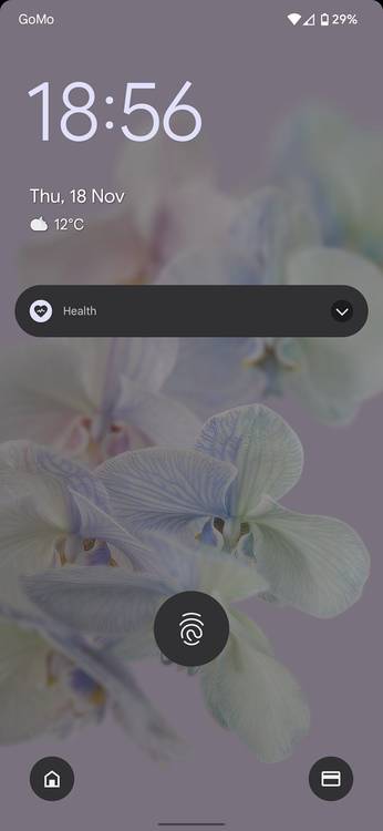 Android 12 keyguard fingerprint sensor