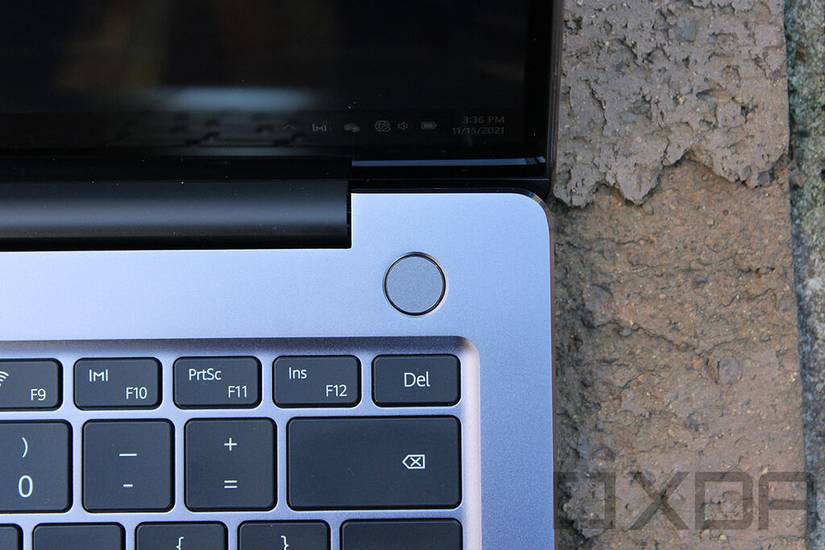 Huawei MateBook 14s fingerprint sensor