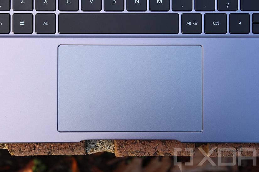 Top down view of Huawei MateBook 14s touchpad