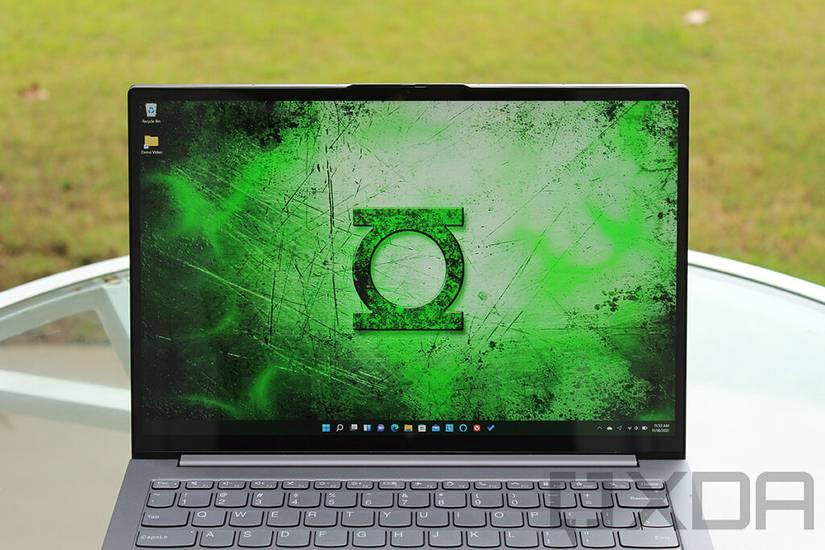 Front view of Lenovo ThinkBook Plus screen