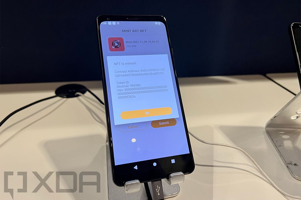 NFT minted by the Qualcomm Snapdragon 8 Gen 1 reference device