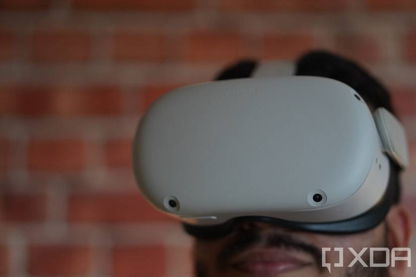 Oculus Quest 2 on the head