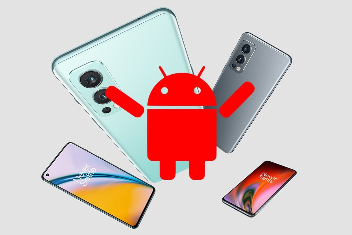 OnePlus Nord 2 with red bugdroid featured
