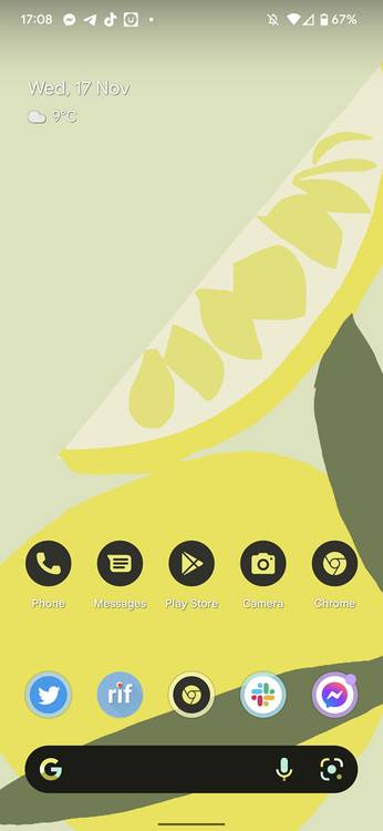 Pixel Launcher with themed icons