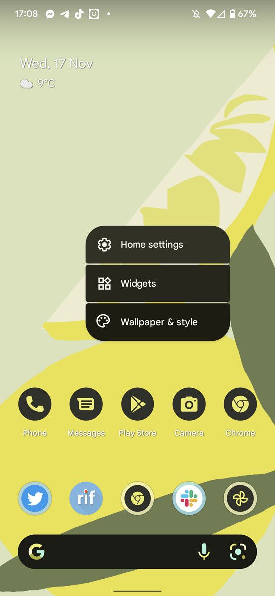 Pixel Launcher extra settings