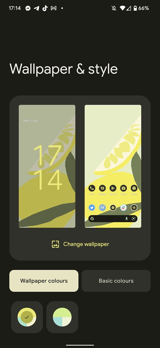 Pixel Launcher wallpaper and style