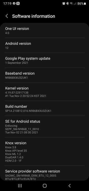 Samsung Galaxy Note 20 One UI 4.0 Beta 1 Details