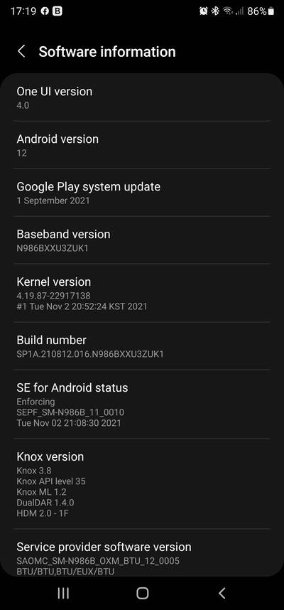Samsung Galaxy Note 20 One UI 4.0 Beta 1 Details