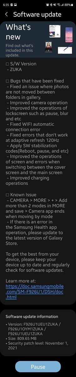 Samsung Galaxy Z Fold 3 One UI 4.0 Beta 2 ZUKA OTA