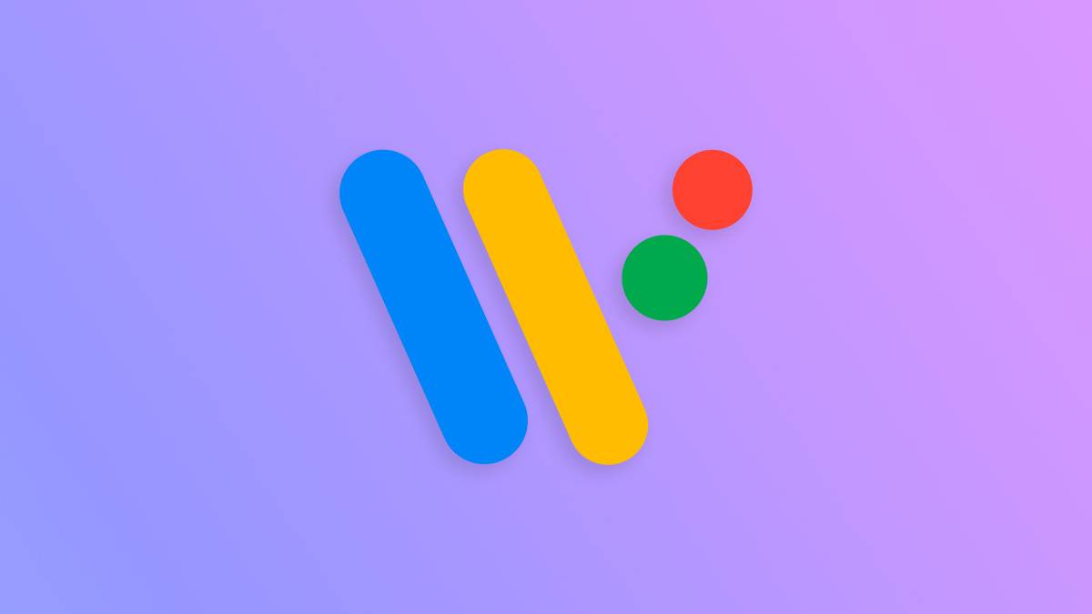 Wear OS logo on gradient background.