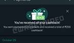 Payments screen in WhatsApp