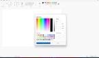 Windows 11 Paint with new color picker open