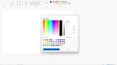 Windows 11 Paint with new color picker open