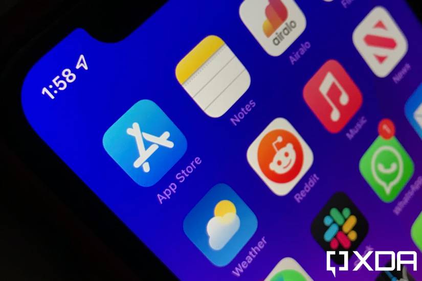 iPhone Home Screen with the App Store in focus