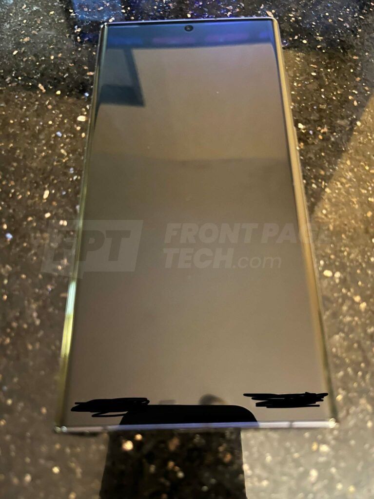 Front of phone with display off